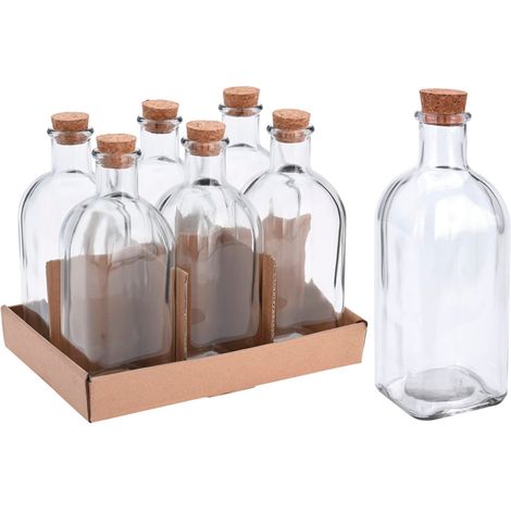 BOTELLA VIDRIO TAPON CORCHO 500 ML