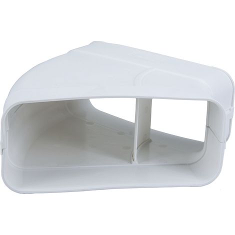 OPTIMAIRO Flachkanalbogen 45° waagerecht 222 x 89 Kunststoff weiß