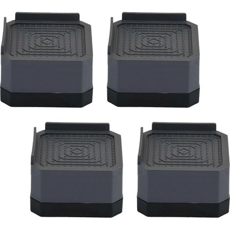 Niveaux à bulle empilables et robustes, lot de 4, hauteur réglable, antidérapants pour parquets, gris (1/5)