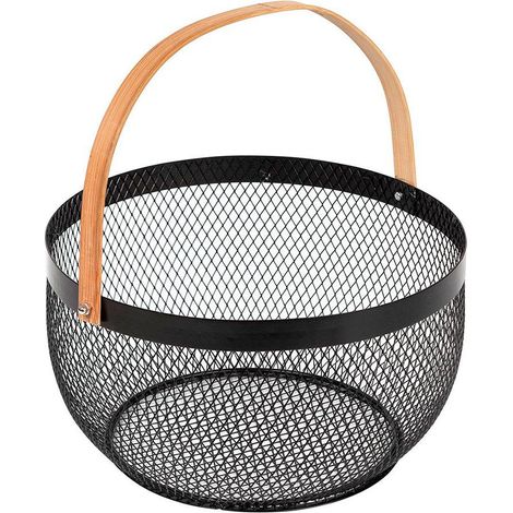 Cestino in rete retrò Ø29 cm Collezione 'Noir Kitchen' (1/2)