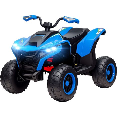 Quad elettrico per bambini 12V, veicolo fuoristrada con fari LED e musica, in plastica ad alta resistenza 109x69x75 cm, Blu (1/5)