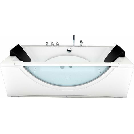 Whirlpool Pool Badewanne Wanne W81H-TH-B-SC 180x90cm aktive Schlauch-Reinigung (1/5)