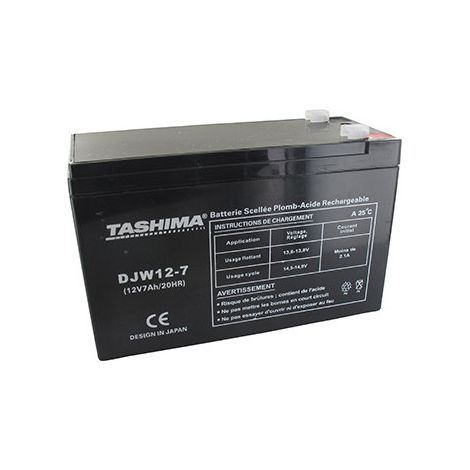 Batería Tashima Gel/agm 12V, 7,2A Adaptable para Castelgarden, Flymo, Rover y Wolf para linterna recargable, alarmas.