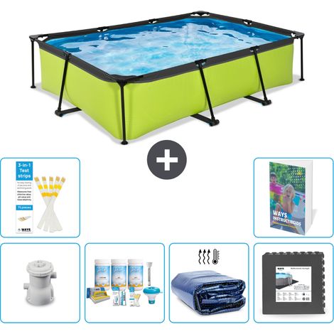 Exit Pool Rechteckig - 300x200x65 cm - 7-teilig S233