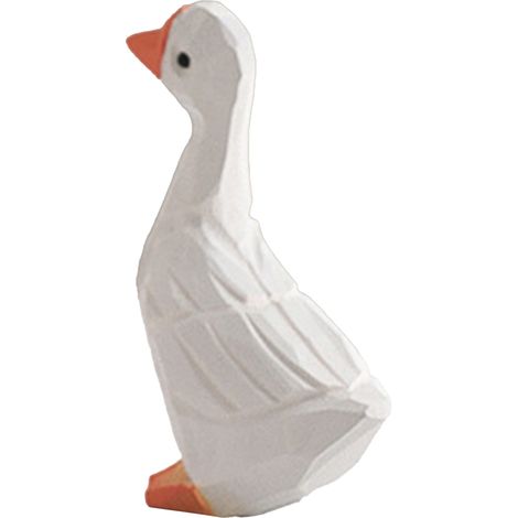 Figurine de canard blanc en plâtre, réaliste, pour décoration et accessoires de photographie à domicile (1/5)