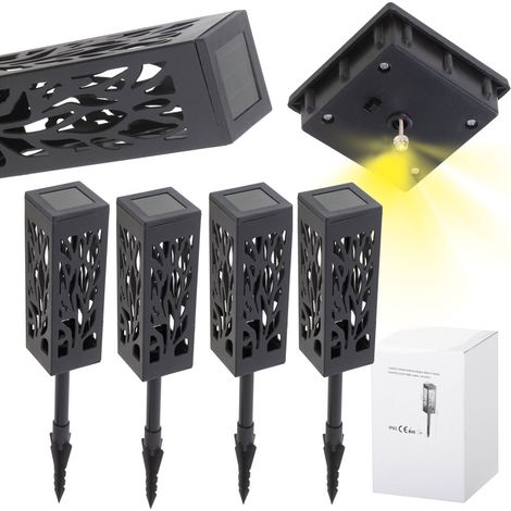 Tragbare Lampe northix Solar 4 Stück IP44 wasserdicht