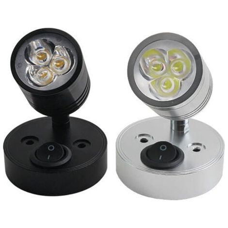 Deux pièces, lampes de lecture d'intérieur, appliques murales LED intérieures pour camping-car, spots pour voiture et yacht avec interrupteurs (1/5)