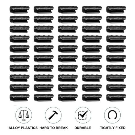 Pack of 50 clips for garden greenhouses, 25mm, for securing sunshade netting and plastic film (1/4)