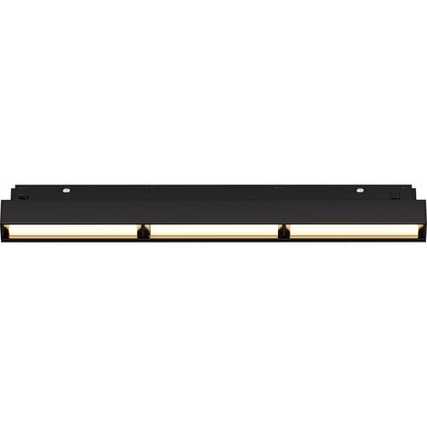 Lampe rail magnétique noire linéaire LED 18W 3000K (1/5)