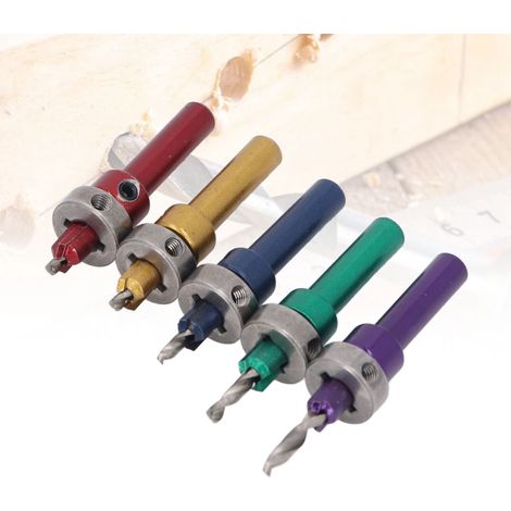 Scie cloche pour le travail du bois avec limiteur pour un perçage précis, compatible avec les perceuses électriques lithium-ion et les perceuses manuelles. (1/5)
