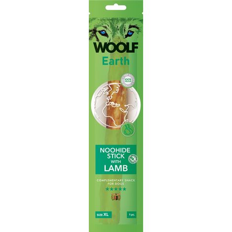 Woolf Earth Noohide Golosina para Perros en Barra XL Cordero 85g (1/2)