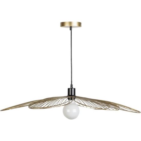 Suspension en métal doré FLORA compatible culot E27 jusqu'à 25W – Design en forme de fleur – Pour salle à manger, salon, chambre – SUSFLORALD79 – Mathias Luminaires
