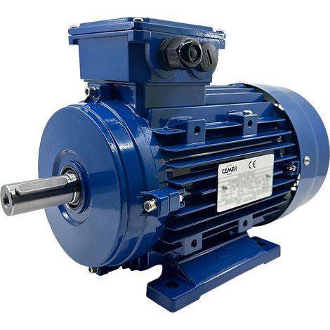 Cemer – Moteur électrique triphasé 3KW 230/400V – Vitesse 3000 tr/min – Hauteur d'axe 90mm – Carcasse aluminium IP55 (1/5)