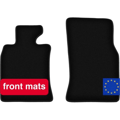 Tapis de sol, fibre synthétique, compatibilité Mini Cooper R56, design léger, nettoyage facile, supports standard (1/5)