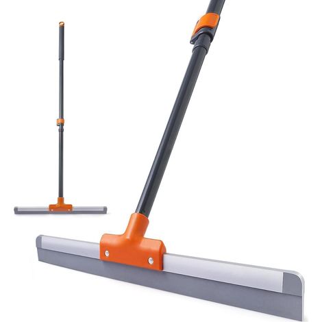 CLEANHOME Wasserschieber Bodenabzieher Teleskopisch 112-138cm Silikon Orange (1/5)