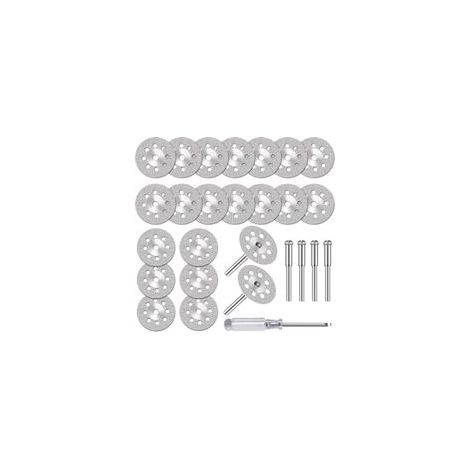 25 Pcs Mini Disque Diamant à Tronçonner pour Dremel avec Mandrin de 3mm pour Coupe Pierre, Verre, Céramique