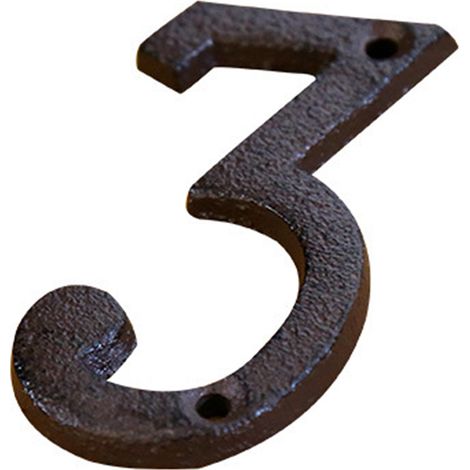 Chiffre Maison - Chiffre Adresse 3 Pouces - Fonte - Style Rétro - Pour Boîte Aux Lettres Portail Jardin - 1 Pièce (1/5)