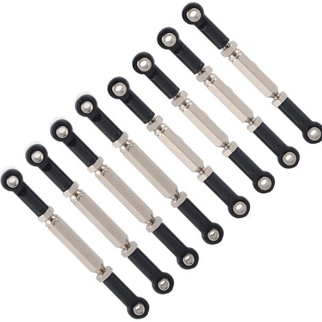 RC-Lenkservo-Zugstange, Metall-Verbindungsarm, Spurstangenköpfe, Stecker für WPL/MN/Feiyu (Schwarz) (1/5)