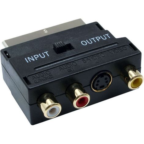 Adaptateur S Video Vhs Vers Prise Rca Vers Péritel Avec Sélecteur D'entrée/sortie