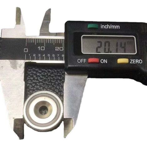 12 aimants néodyme force 10 kg 20 x 7 mm avec trou et capsule, aimant à tête fraisée avec vis et 12 pastilles en acier (argent brillant) (1/3)