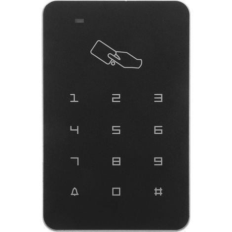 Clavier de Contrôle D'accès Programmable Noir pour Portail et Porte D'entrée, Serrure Électronique sans Clé Lecteur de Carte Intégré, Système Antivol Sécurisé pour Bureaux, (1/5)