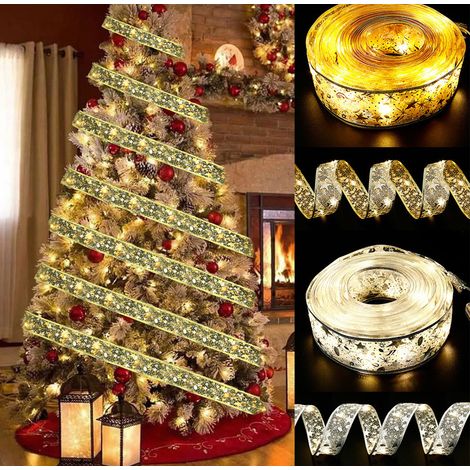 Guirlande lumineuse pour sapin de Noël, 5 m, 50 LED, éclairage d'extérieur, pour décoration de sapin de Noël (1/3)