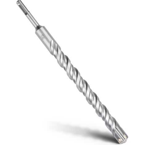 Foret SDS Plus - 25 mm x 310 mm - 4 tranchants en métal dur et double hélice - Pour béton, pierre, pierre naturelle (1/5)