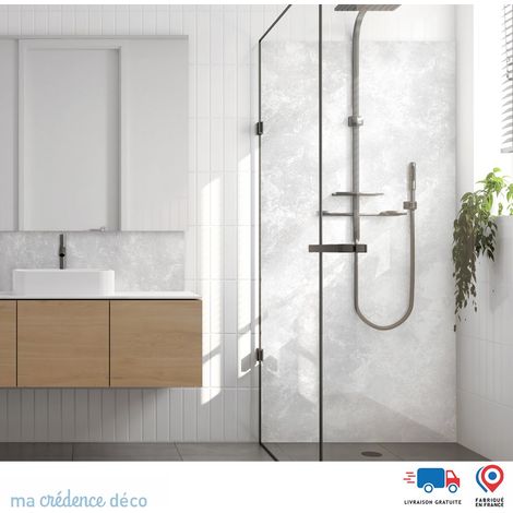 Panneau de douche : Béton ciré - Alu composite - 90 - 245 (1/3)