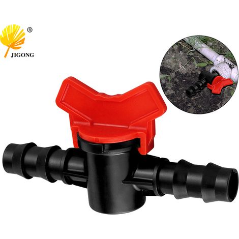 Vanne à passage direct, vanne de dérivation pour tuyau PE, vanne de commutation à passage direct de type pagode en plastique, interrupteur de raccordement d'eau de jardin, vanne de régulation de débit (1/5)