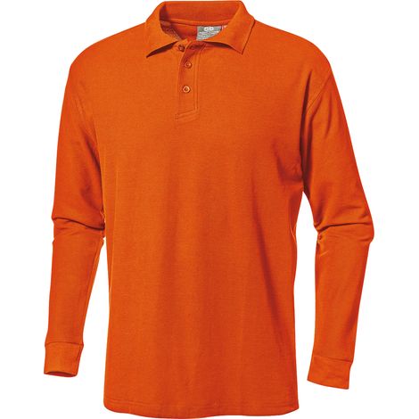 SIR SAFETY SYSTEM Polo de travail manches longues en coton orange Taille L