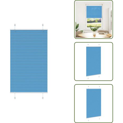 vidaXL Plissee Blau 75x150 cm Stoffbreite 74,4 cm Polyester (1/5)