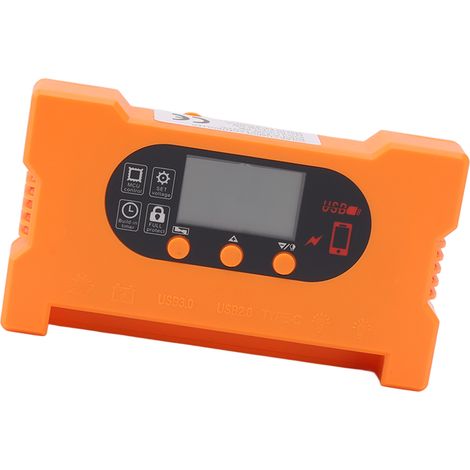Regolatore di carica solare di tipo C, controllo rapido della velocità di azionamento, protezione da cortocircuito, regolatore con riconoscimento automatico della batteria da 50 A. (1/5)