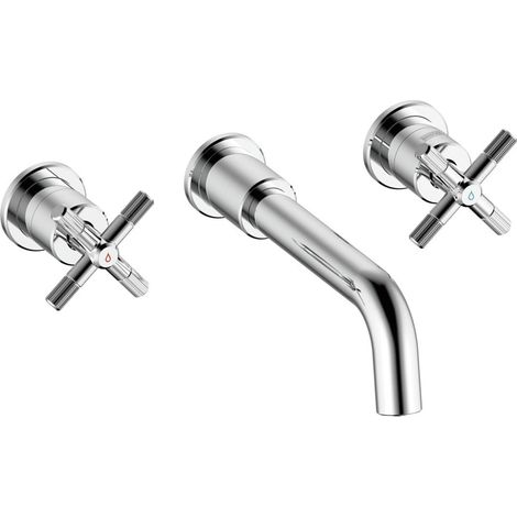 Bristan Cruzar 3-Hole Basin Mixer Tap Wall Mounted - Chrome (1/5)