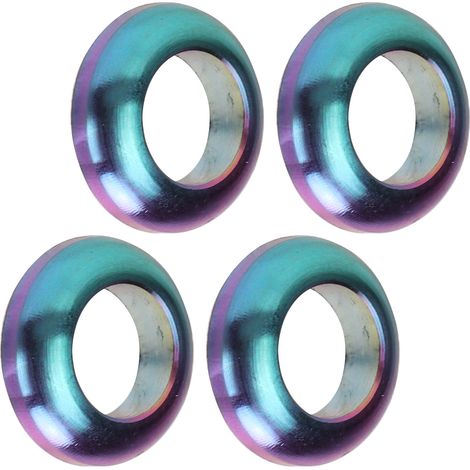 Lot de 4 joints de vélo haute résistance à la corrosion, antirouille, rondelles convexes compactes et légères, colorées. (1/5)