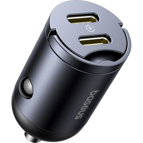 Kfz-Ladegerät 2xUSB-C 30W - schwarz