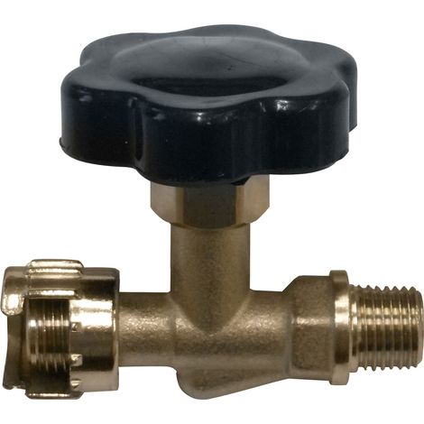 RUBINETTO DI LINEA CON MANOPOLA PER COMPRESSORI  1/4 10.00 pz