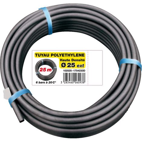 Tuyau d'arrosage Enterré Couronne de PE HD Jardibric Ø25 25m 6 Bars