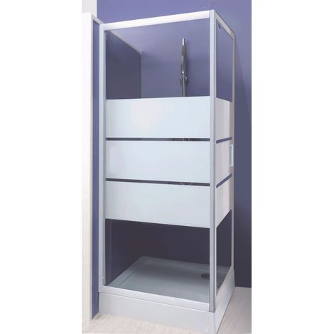 ONDEE - Mamparas de baño MISSI - Mamparas de baño fija - Vidrio templado - Acabados en blanco - 80x185x0,4cm (1/4)