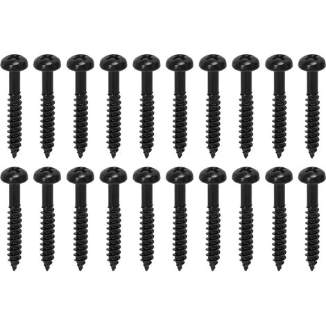 Vis de Montage de Micro de Guitare, Robuste, Largement Compatible, Métal Brillant, Filetage Précis, Vis de Guitare électrique pour Basse (Noir) (1/5)