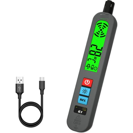 Wiederaufladbarer Gasdetektor, Erdgas-Leckdetektor mit Vibration, optischer und akustischer Alarm, Multigas-Detektorstift für Zuhause, Butan, Propan, Wohnmobil