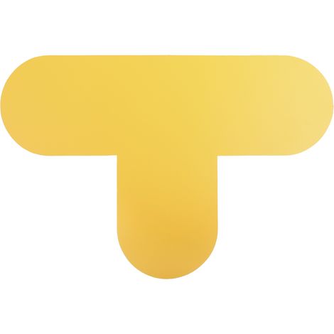 Panneau de danger, avec pictogramme: en forme de T, Auto-adhésif  ( Prix pour Sachet de 10 ) (1/3)