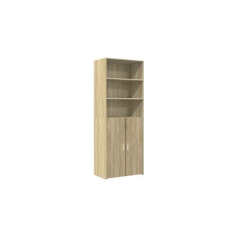 Buffet haut chêne sonoma 70x42,5x185 bois d'ingénierie (1/5)