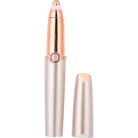 Tondeuse à sourcils électrique mini portable en forme de rouge à lèvres pour femmes, or rose (1/5)