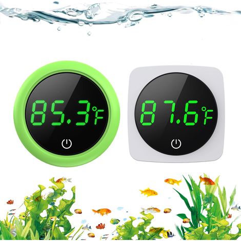 Thermomètre numérique d'aquarium, thermomètre à écran tactile LED pour aquarium, haute précision, thermomètre avec capteur de température, 2 pièces (1/5)