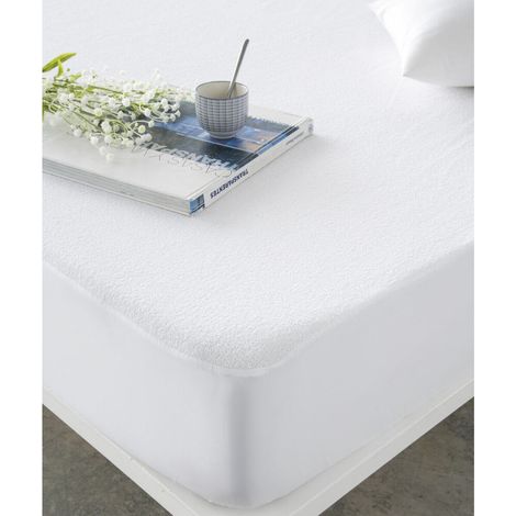 Coprimaterasso cotone bianco 90x190/200