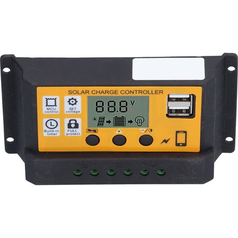 Régulateur de Charge Solaire 20A LCD pour Batterie 12V/24V et Panneau Solaire (1/5)