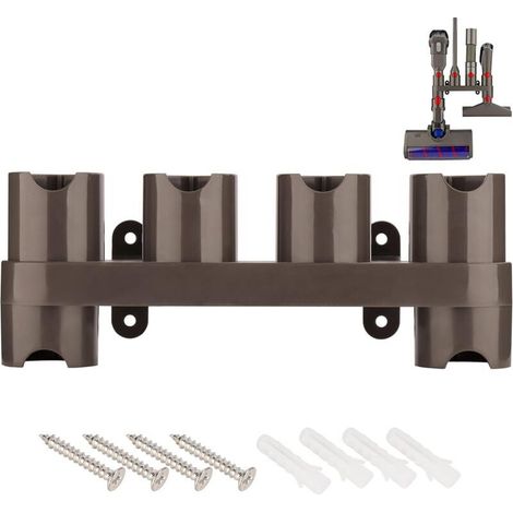Wandhalterung für Dyson V15 V7 V8 V10 V11 SV10 SV11 Akku-Staubsauger, Ladestation, Organizer, Bürsten, Aufbewahrungszubehör (6 Aufbewahrungsfächer) (1/5)