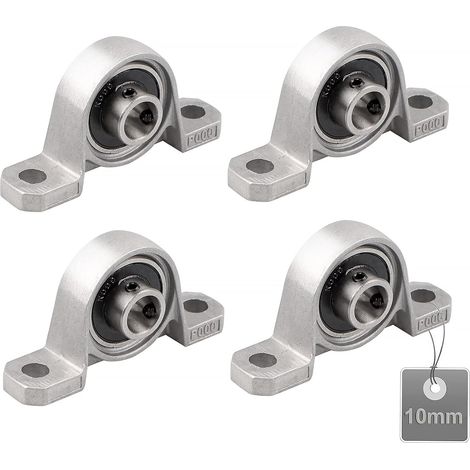 4 Pièces Roulements de Bloc d'oreiller, Palier Roulement, Roulements à Billes, Roulements Alliage de Zinc, Paliers a Semelle, Roulements à Billes, avec Base en fonte solide(Taille : 10mm) (1/5)