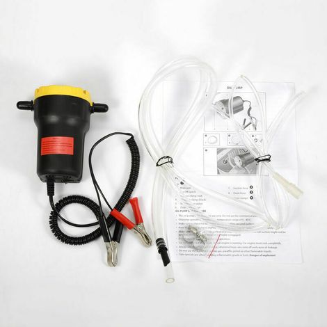 YMYNY Pompe Vidange Electrique d'Huile Moteur et Gasoil 12 V Noir (1/4)