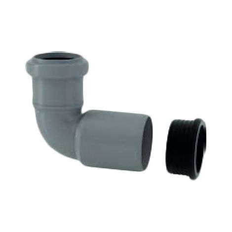HTRB curva ridotta 40/50 1"1/4 con morsetto ø40/46 gamma PP3 VS0532001 (1/2)